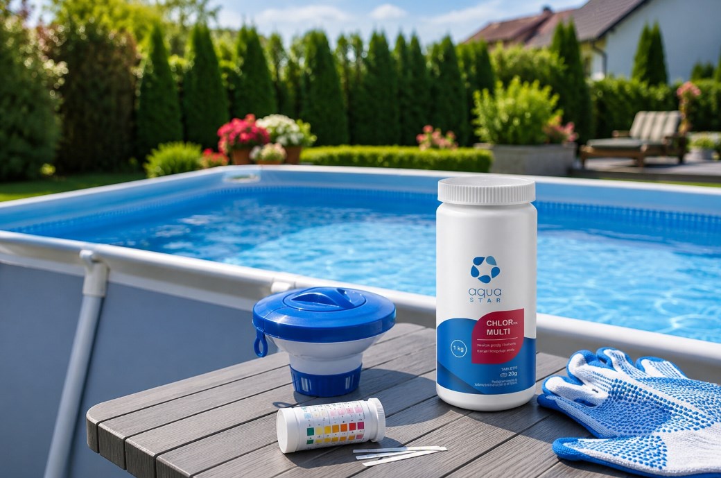 CHLORTIX MULTI 1 kg tabletki chlorowe do basenu na glony bakterie i czystą wodę